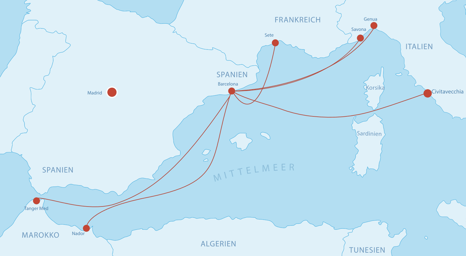 Fährverbindungen nach Marokko
