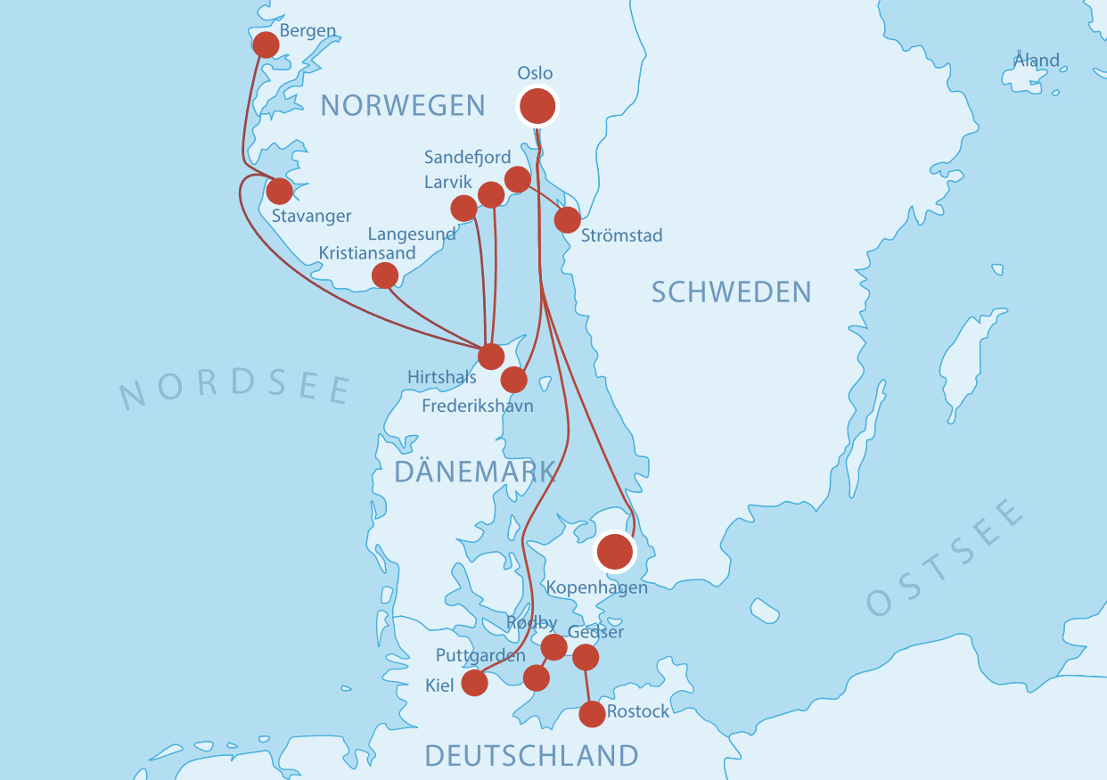 Fährverbindungen nach Norwegen Fähre nach Norwegen