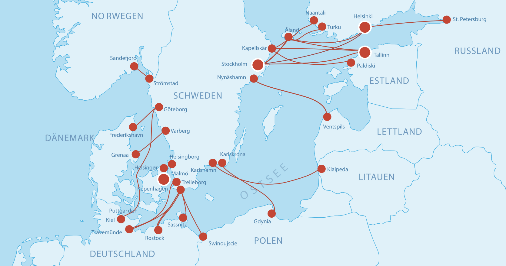 Fährverbindungen nach Schweden Fährverbindungen nach Schweden